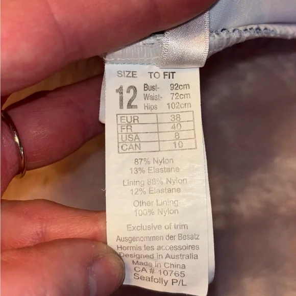 Seafolly Blue and Orange One Piece Swimwear - Picture 7 of 8